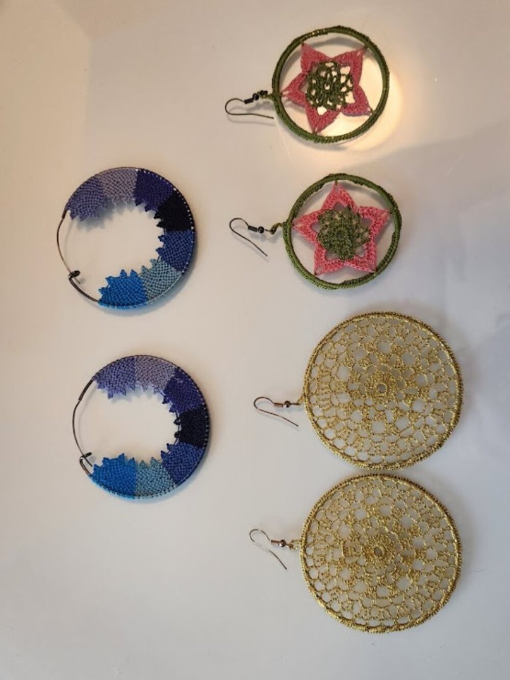Collection of Handmade Crochet Earrings